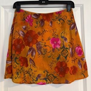 Wild Fable Vibrant Floral Mini Skirt